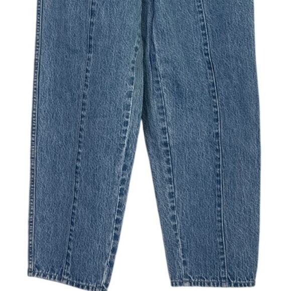 J. Crew Tapered Crop High Rise Wide Leg Jean Elastic Waist Patch Pockets 4 Blue - Picture 3 of 15